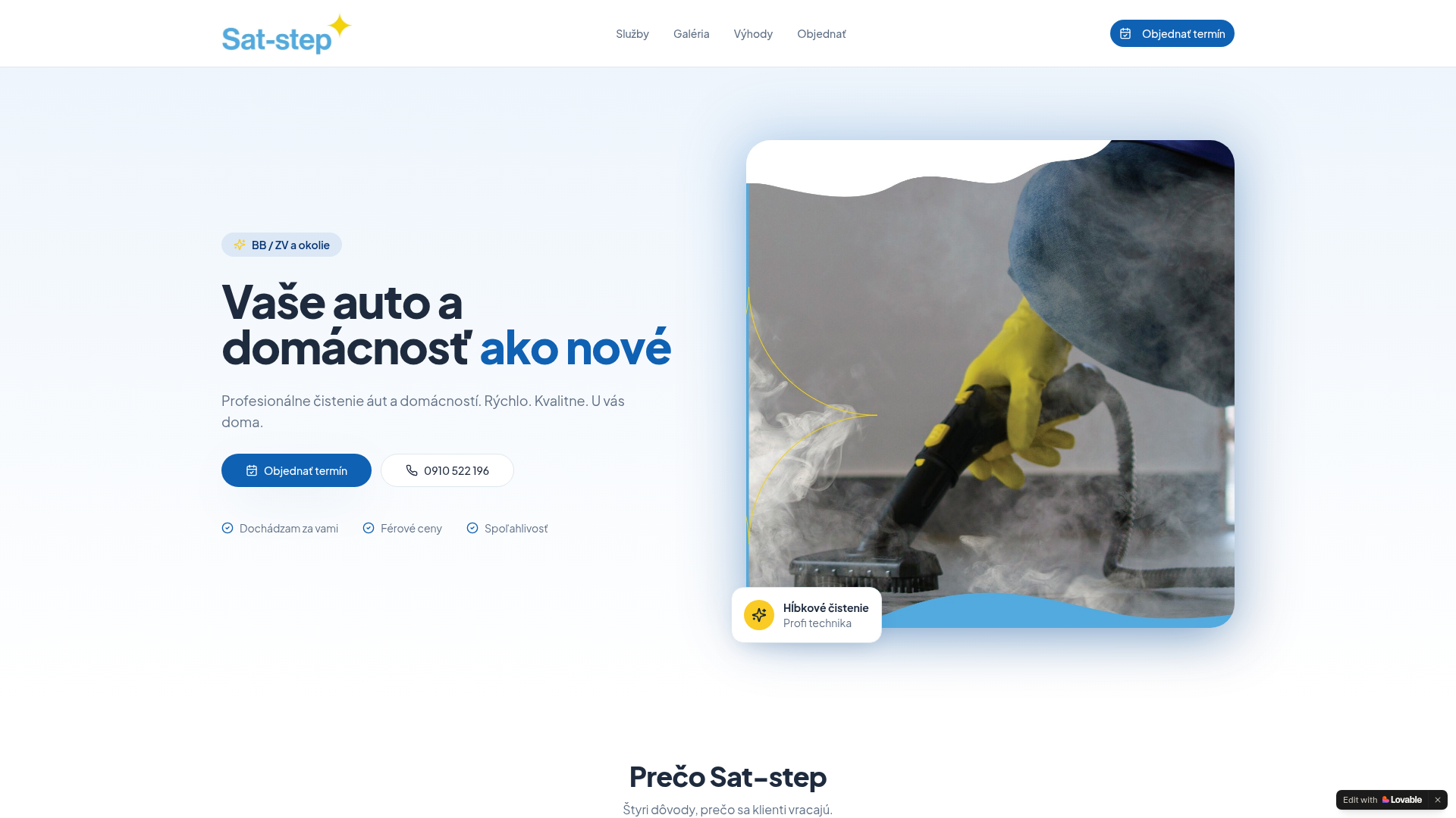 SatStep — tepovanie a upratovanie